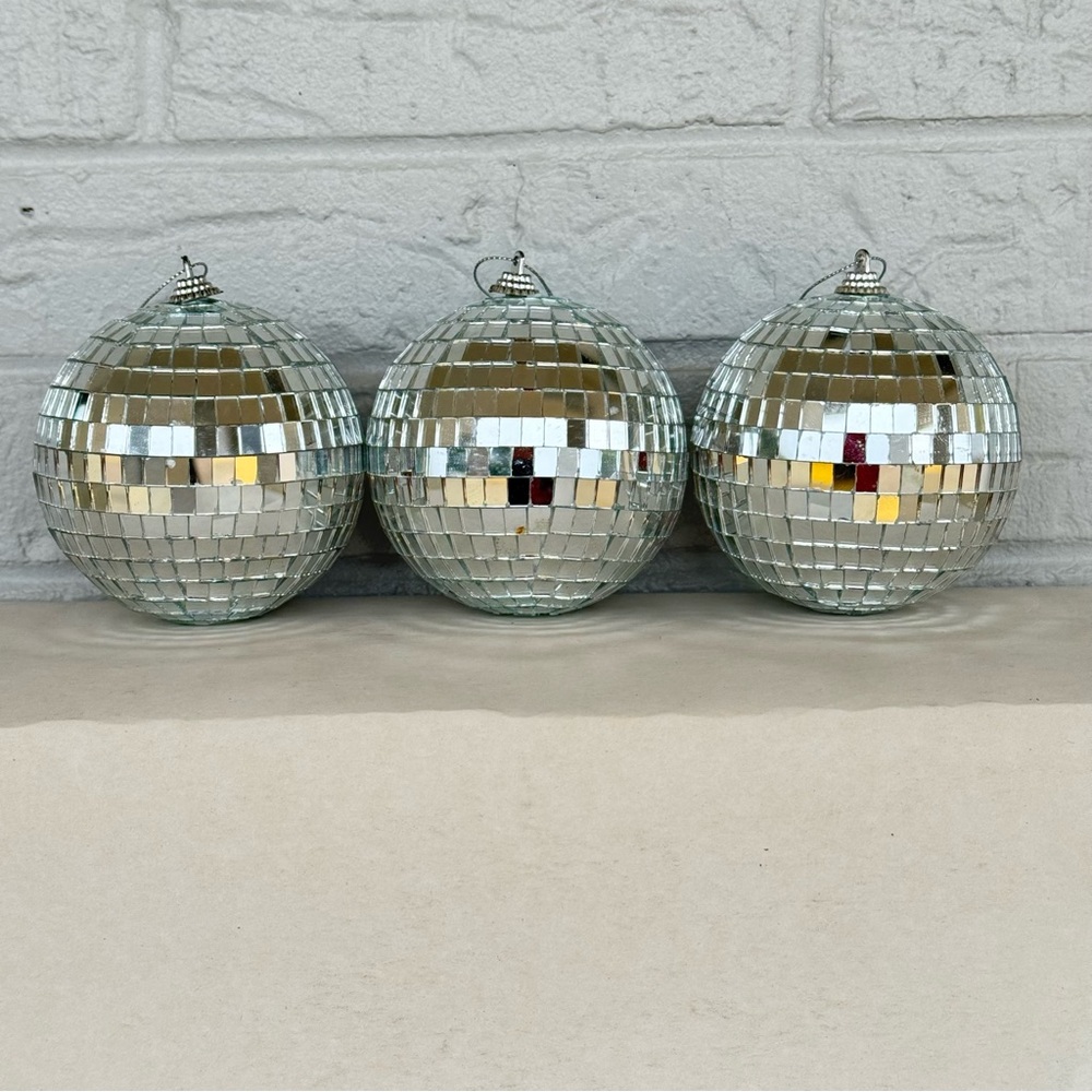 Disco Ball Christmas Ornaments (Set of 3)